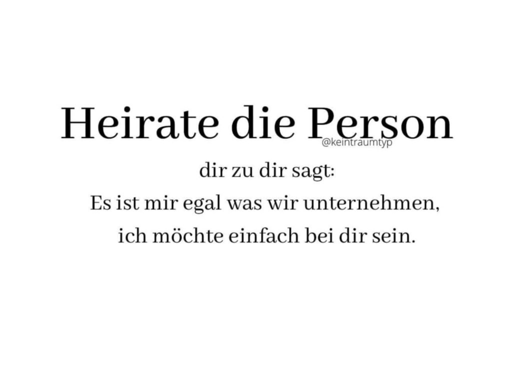 Heirate die Person